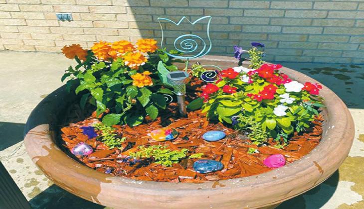 The Madill Community Day Care center showed off some new landscaping and rocks that were handpainted by the children. Courtesy photos