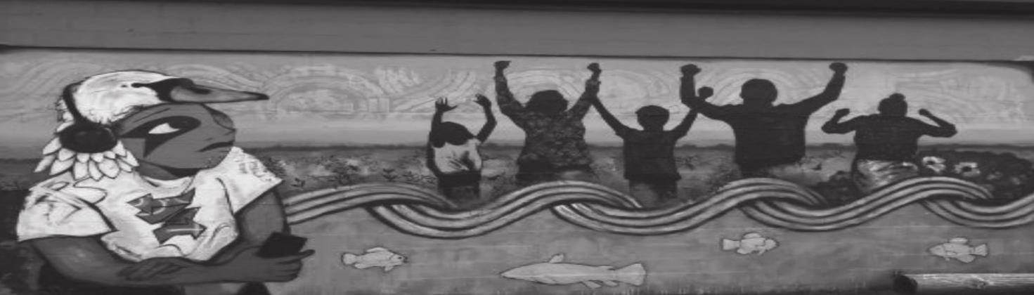 Brent Greenwood recently completed work on a mural in Sulphur intended to champion the Define Your Direction campaign and its impact on area youth. The mural is located on the wall of the 3rd &amp;amp; Broadway boutique on 3rd St., Sulphur. Courtesy photo