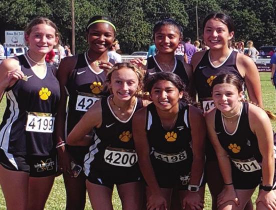 Madill XC Team: Bottom row (l-r): Kaytleigh Davis, Yvette Ariciaga, Kiai HenryTop row (lr): Korlee Cunningham-Martin, Joslyn Stumblingbear, Isabel Sanchez, and Nathali Ibarra Courtesy photo