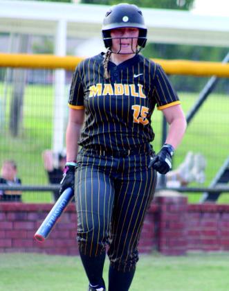 Brooklyn Pruitt, pictured left and Laila Pickens, pictured right, were both named All-District in softball. Photos courtesy of Summer Bryant