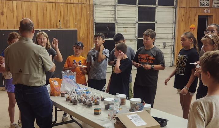 Students from Madill and Kingston learned about things like edible sand. Andrea Dunlap • The Madill Record