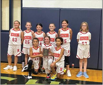 The Kingston Elementary 4th grade girls basketball team won the Achille 3rd and 4th grade tournament on September 15. Courtesy photo