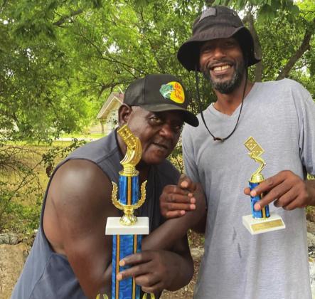 King of Tha Hill Head to Head Domino Tournament winners. First place, Dinky King; second place, Chris Fields, both of Madill, Okla. Courtesy photo