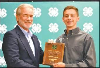 Courtesy Photo Hayden Harper received the Advanced Achievement award, sponsored by Representative Tommy Hardin, for his State winning Record Book in Sheep. Representative Hardin was also honored at this year’s banquet, being selected as the Marshall County Honorary 4-H Member.