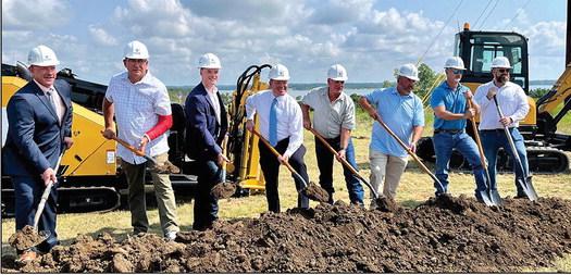 Oklahoma delegates and Broadbrand representatives broke ground on Broadband 360. Courtesy photo