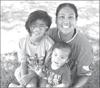 Courtesy Photo Nannola and Oktani Wallace, left and center, have been the driving force behind their mother Ashley Wallace’s journey to better health. She said it is important to stay healthy and be there for her children. AYA has helped her along the way.