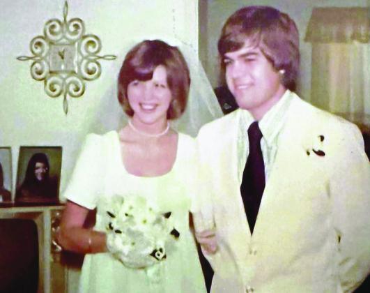 Crockett and Cheryl Uber on their wedding day on August 31, 1974. Courtesy photo