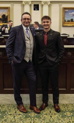 Eli Vinson participated in the House Page Program. Courtesy photo