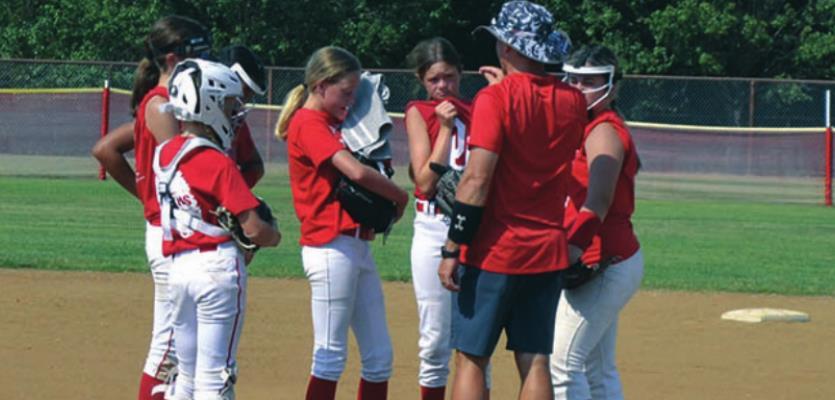 Kingston Jr. High softball practicing hard