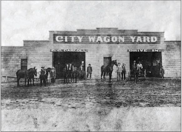 The Madill Wagon Yard caught fire on September 21, 1941 resulting in a complete loss. Courtesy photo