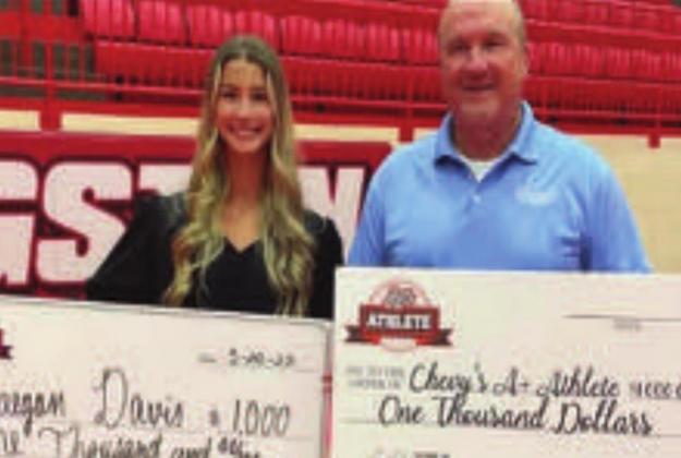 Raegan Davis was named Overall A+ Athlete and received $1,000 scholarship. Courtesy photo