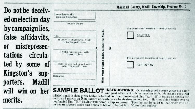 A sample ballot for the election. Courtesy photo
