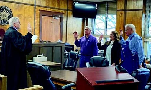 On January 4, three elected officials were sworn in for Marshall County by Judge Johnson. Kyleigh Wescott (Assessor), Chris Duroy (District 3 Commissioner) &amp;amp; Salty Melton (District 1 Commissioner). Courtesy photo