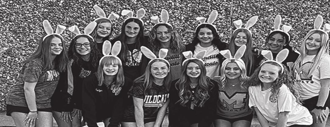 The Madill School cheerleaders dyed and hid eggs for 41 families in the community. In no particular order, Kellanie Lowe, Shayla Pruitt, Skylin Gray, Jaelen Porter, Samantha Salinas, Evan Watts, Jaelen Williams, Halleigh McCain, Jadyn Butts, Logan Rushing, Kaytleigh Davis, Codie Shaw, Addy Miller and Madeline Reed. Kyla Selby School