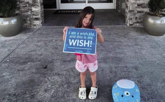Elaina Reynolds at the beginning of her Make-A-Wish adventure. Courtesy photo