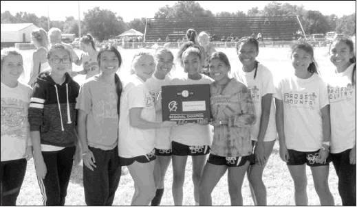 Photo by Brandon Jacks - Madill Public Schools The Madill varsity girls team won the Class 4A regional in Waurika on Oct. 19. Girls photo: (l-r) Emilie Vann, Camila Hernandez, Lala Flores, Destiney Adams, Cielo Gomez, Mercedes Stumblingbear, Valeria Calderon, Joslyn Stumblingbear, Isabel Sanchez, and Maritsa Mendez. The team moves onto the state tournament in Shawnee.