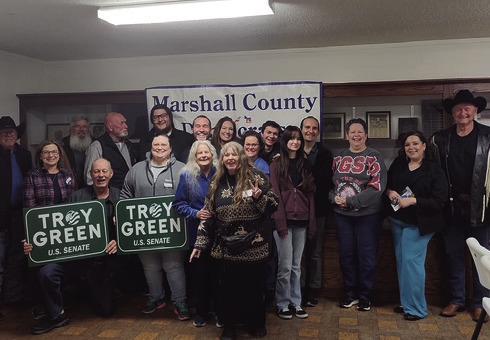 US Senate candidate Troy Green visited the Marshall County Oklahoma Democrats. Courtesy photo