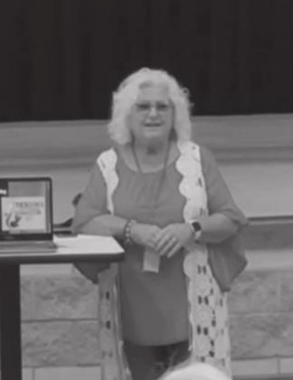 Donna Bearden addresses the group at the group at the event to prevent Human Trafficking. Courtesy photo