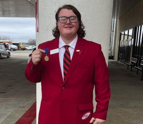 Courtesy photo Kooper Walker took 1st place in Career Investigation, Level 2.
