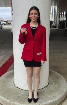 Leila Burke took 1st place in New Member Facts, Level 1. Courtesy photo