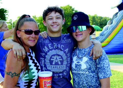 Angel Mann poses with her boys, Josh and Aiden at the Recovery Picnic. Photo courtesy of Summer Bryant