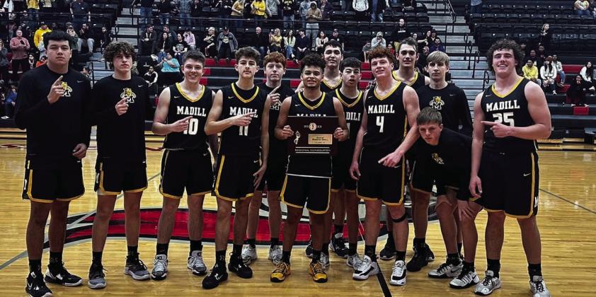 The Madill Wildcats are the regional consolation champs after they beat Tecumseh and Broken Bow. They advance to the area tournament on March 2 for the first time since 2014. Courtesy photo