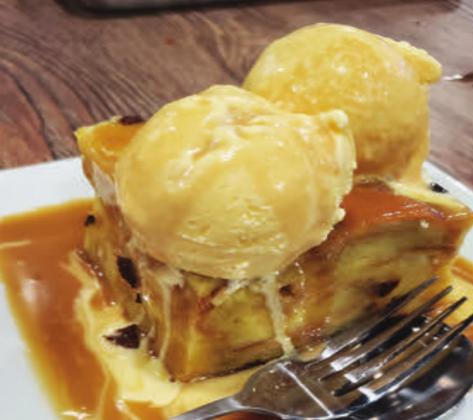 Delectable bread pudding. Jedi Chef