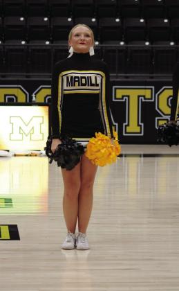 Evan Watts was a cheerleader for Madill High School. Photo by Summer Bryant