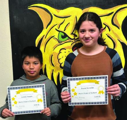 Lorenzo Vasquez and Brenda Hernandez, 5th Grade.