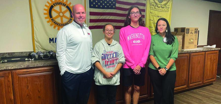 The September Rotary Senior Students of the Month are Evelyn Guadalupe Munoz Perez and Ethan Marston. Courtesy photo
