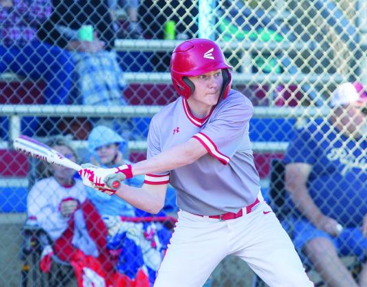 Lander Burkhalter up at bat. Matt Swearengin