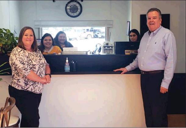 Matt Caban • The Madill Record First National Bank – Madill Branch team members from left to right Andrea Porterfield, Julissa Jasso, Lizbeth Phillips, Eva Martinez and Sam Huffman pose for a picture on July 8.