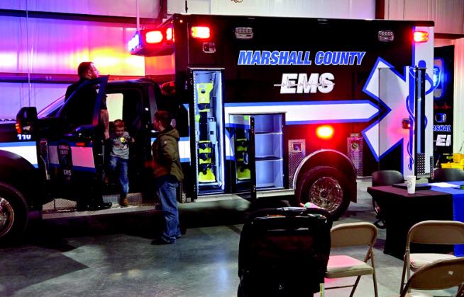 Marshall County EMS held a Push In ceremony to showcase their new ambulance. Courtesy photo