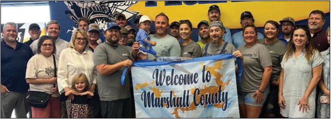 The Marshall County Chamber of Commerce held a ribbon cutting for BlackBeard Marina on September 9 to welcome the new owners to the chamber. Courtesy photo