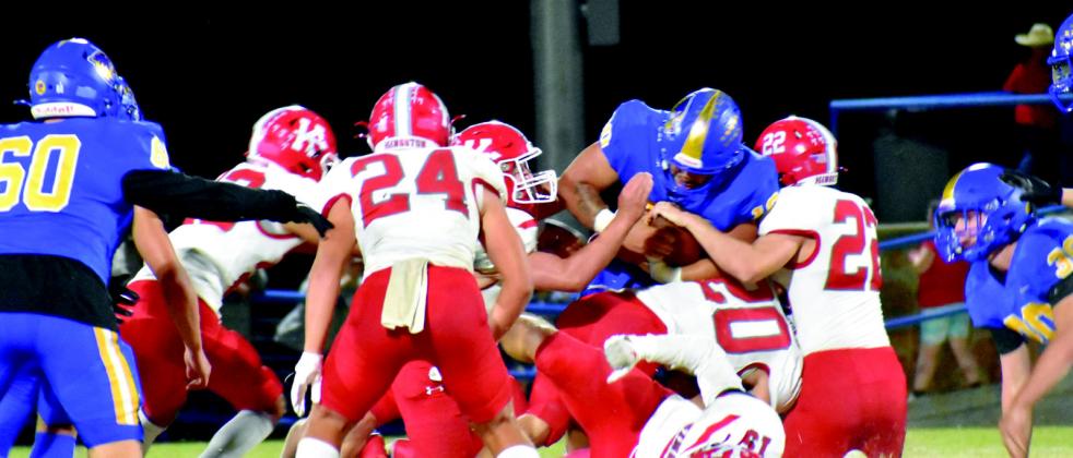 The Kingston Redskins beat the Holdenville Wolverines on October 20. Courtesy photo