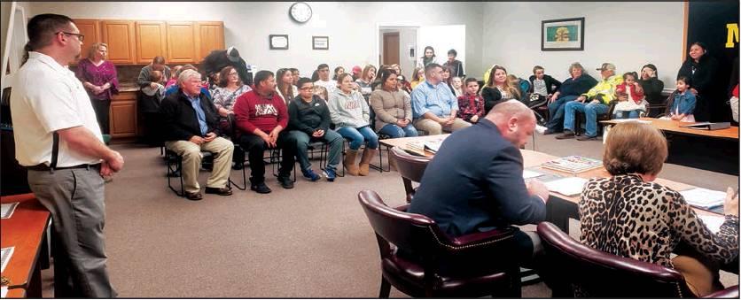 Matt Caban • The Madill Record A packed house of students, their parents and families attended the Jan. 13 Madill Public Schools Board of Education Meeting. Also in attendance were various campus administrators and school staff.