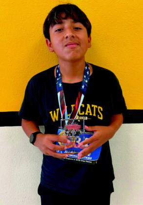 Pablo Montes, top male of the 1 mile run