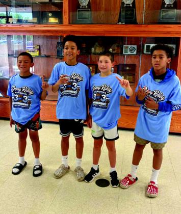 The 1st Annual Donny Raley Memorial 3-on-3 Basketball Tournament was held in honor of the late Donny Raley. The winners from left to right: The Bums, 13 and under division; BTA, 14-18 division; The Goonies, 19 and up division.