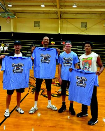The 1st Annual Donny Raley Memorial 3-on-3 Basketball Tournament was held in honor of the late Donny Raley. The winners from left to right: The Bums, 13 and under division; BTA, 14-18 division; The Goonies, 19 and up division. Courtesy photos
