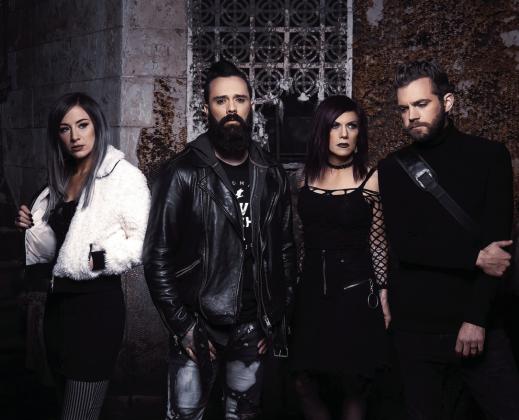 Photo courtesy of VelvetKalm20 Skillet is scheduled to play at Rocklahoma 2024. From left to right: Jen Ledger, John Cooper, Korey Cooper and Seth Morrison.
