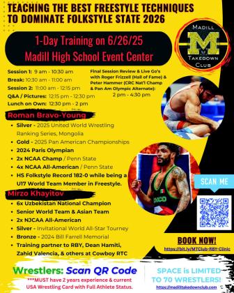 2X NCAA Champ RBY Live in Madill Texans &amp; Okies Scrambling to Register
