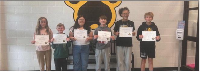 The Madill Middle School April Students of the Month are Hadley Schneider and Logan Williams, 6th grade; Esmeralda Morales and Andrew Miller, 7th grade; Alyvia Coles and Dusty James, 8th grade. Courtesy photo