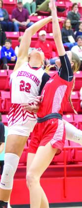 Kingston player Emily Bellittini shoots the ball in the game with Plainview. Matt Swearingen