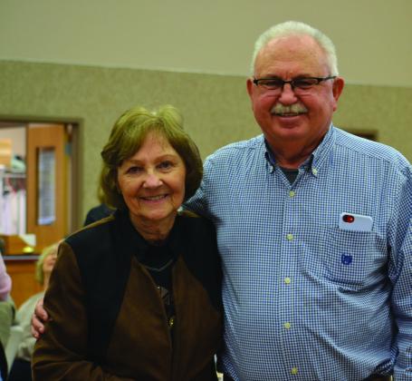 Mrs. Cotton Armstrong, left, attended the American Legion Prayer Breakfast on February 25 to honor the late Cotton Armstrong. Leslie Mowles • The Madill Record