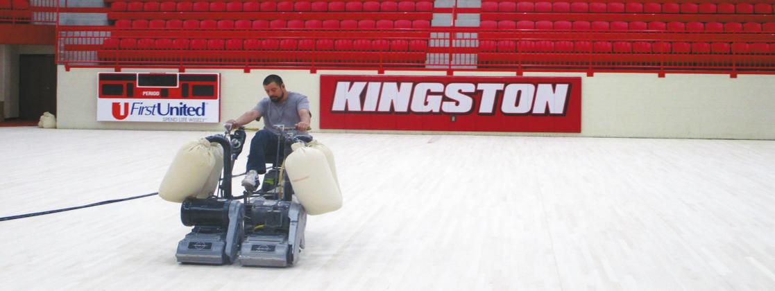 In preparations for the upcoming season, the KMAC gets a new floor. The Redskins and Lady Redskins are ready to begin the 2020 Basketball Season, even though COVID has everything still up in the air. Brent Smith • The Madill Record