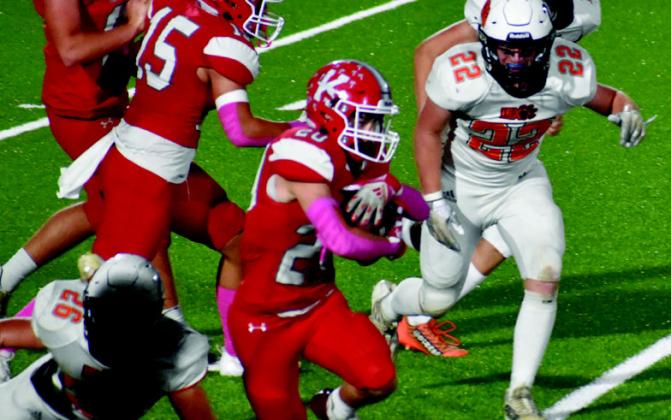 Through multiple turnovers and impressive plays, the Kingston Redskins beat the Lexington Buffaloes to cinch the District Championship. Photo by Summer Bryant