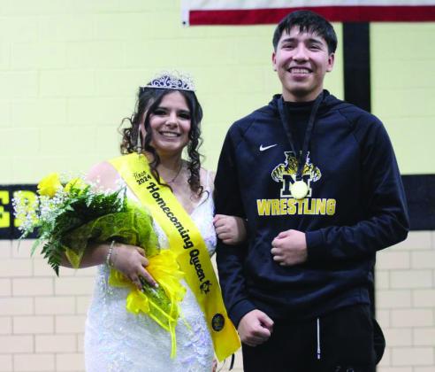 The MHS Wrestling Homecoming Queen and King are Paloma Valadez and Jesus “J.J.” Padron, respectively. Photo by Summer Bryant