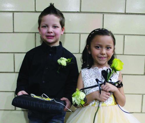 The MHS Wrestling Homecoming Crown Bearer and Flower Girl were Bryer Votaw and Alyssia Jade Segura, respectively Photo by Summer Bryant