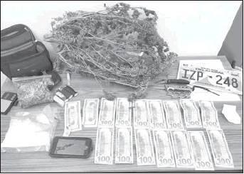 Courtesy Photo Kingston Officer Brady Sims arrested Robert Tiller of Kingston for Possession with Intent to Distribute, Possession of CDS and Marijuana, Possession of Drug Paraphernalia and a list of other charges on September 23 when Tiller ran during a traffic stop.