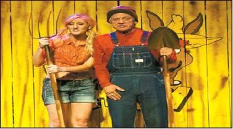 Courtesy pic Haley Miller and Will Clark perform the fence skit during a previous Jae L. and Crossover Hee Haw Variety Show at the McSwain Theatre.
